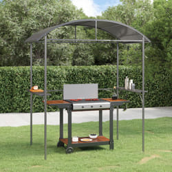 Gazebo Barbecue Ripiani Laterali Antracite 220x115x230 Acciaiocod mxl 93482