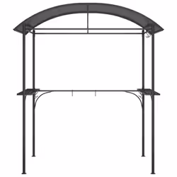 Gazebo Barbecue Ripiani Laterali Antracite 220x115x230 Acciaiocod mxl 93482