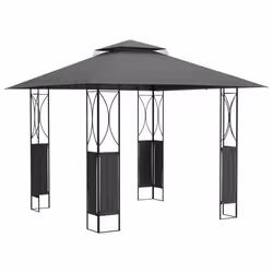 Gazebo con Tetto Antracite 300x300x270 cm Acciaiocod mxl 117974 - Vista aggiuntiva 2
