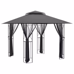 Gazebo con Pareti Laterali Antracite 300x300x270 cm Acciaiocod mxl 117446 - Vista aggiuntiva 2