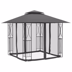 Gazebo con Pareti Laterali Antracite 300x300x270 cm Acciaiocod mxl 117446 - Vista aggiuntiva 3