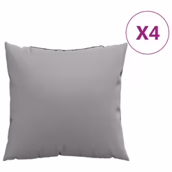 vidaXL Cuscini per Divano 4 pz Grigi 60x60 cm in Tessuto - Vista aggiuntiva 2