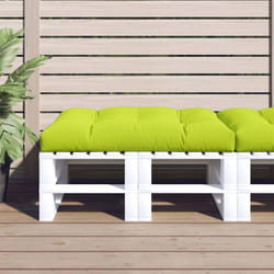 Cuscino per Pallet Verde Brillante 120x80x12 cm in Tessuto - Vidaxl