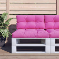 Cuscino per Pallet, Comodo Cuscino per sgabello Rosa 70x40x12 cm in Tessuto Vidaxl 8644
