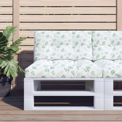 Vidaxl - Cuscini per Pallet 2 pz Motivo a Foglie Tessuto