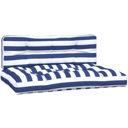 2 pz Cuscini per Pallet, Comodo cuscino per sgabello Strisce Blu e Bianche in Tessuto Vidaxl 9364