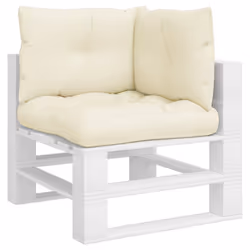 vidaXL Cuscini per Pallet 3 pz Crema in Tessuto - Vista aggiuntiva 3