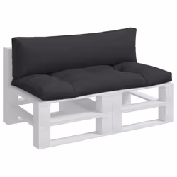 vidaXL Cuscini per Pallet 2 pz Neri in Tessuto - Vista aggiuntiva 3