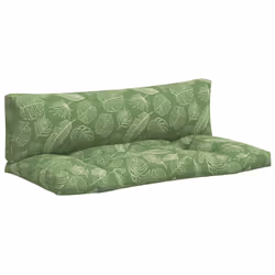 Cuscini per Pallet 2 pz Motivo a Foglie in Tessuto Oxfordcod mxl 118363 - Vista aggiuntiva 2