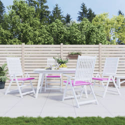 Cuscini per Sedia da Giardino 4 pz, Comodo cuscino per sgabello Rosa 40x40x3 cm in Tessuto Vidaxl 5240