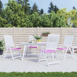 Cuscini per Sedia da Giardino 4 pz, Comodo cuscino per sgabello Rosa 50x50x3 cm in Tessuto Vidaxl 1654