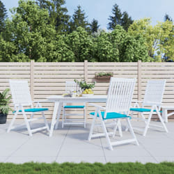 Cuscini per Sedia da Giardino 4 pz, Comodo cuscino per sgabello Turchese 50x50x3 cm Tessuto Vidaxl 2493