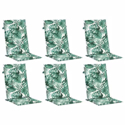 Cuscini per Sedia Schienale Alto 6 pz Motivo Foglie in Tessutocod mxl 94356 - Vista aggiuntiva 3