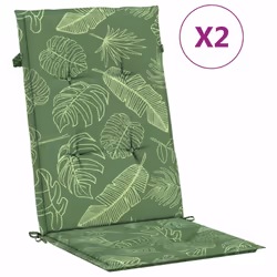 Cuscini per Sedia Schienale Alto 2 pz Motivo Foglie in Tessutocod mxl 94421 - Vista aggiuntiva 2