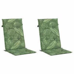 Cuscini per Sedia Schienale Alto 2 pz Motivo Foglie in Tessutocod mxl 94421 - Vista aggiuntiva 3