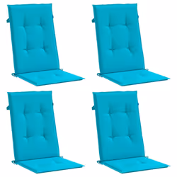 Cuscini per Sedia con Schienale Alto 4 pz Turchese in Tessutocod mxl 70386 - Vista aggiuntiva 3