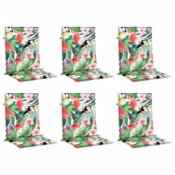 Cuscini per Sedia Schienale Basso 6 pz Multicolore in Tessutocod mxl 118338 - Vista aggiuntiva 3