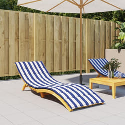Vidaxl - Cuscino per Lettino a Righe Bianche e Blu in Tessuto Oxford