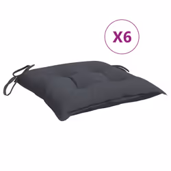 Cuscini per Sedia 6 pz Antracite 40x40x7 cm in Tessuto Oxfordcod mxl 92110 - Vista aggiuntiva 2
