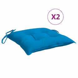 vidaXL Cuscini per Sedia 2 pz Azzurro 40x40x7 cm in Tessuto Oxford - Vista aggiuntiva 2