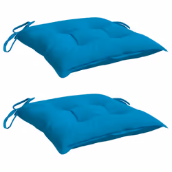 vidaXL Cuscini per Sedia 2 pz Azzurro 40x40x7 cm in Tessuto Oxford - Vista aggiuntiva 3