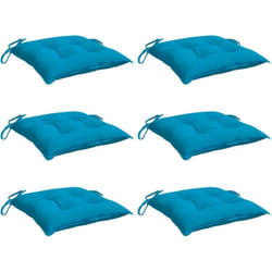 Cuscini per Sedia 6 pz Azzurro 40x40x7 cm in Tessuto Oxford Vidaxl
