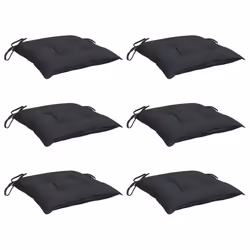 Cuscini per Sedia 6 pz Neri 40x40x7 cm in Tessuto Oxfordcod mxl 92111 - Vista aggiuntiva 3