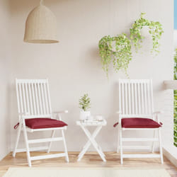 Cuscini per Sedia 2 pz Rosso Vino 40x40x7 cm in Tessuto Oxford Vidaxl 976836