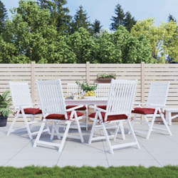 Cuscini per Sedia 6 pz Rosso Vino 40x40x7 cm in Tessuto Oxford Vidaxl 63974