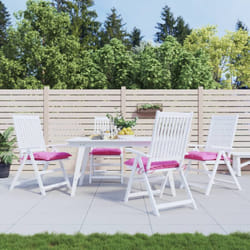 Cuscini per Sedia 4pz Rosa 40x40x7 cm Tessuto Vidaxl 94652