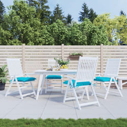 Cuscini per Sedia 4 pz Turchese 40x40x7 cm Tessuto Vidaxl 85498