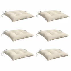 Cuscini per Sedia 6 pz Bianco Crema 50x50x7cm in Tessuto Oxfordcod mxl 92113 - Vista aggiuntiva 3