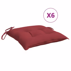 Cuscini per Pallet 6 pz Rosso Vino 50x50x7 cm Tessuto Oxfordcod mxl 92313 - Vista aggiuntiva 2