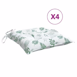 Cuscini per Sedia 4pz Motivo a Foglie 50x50x7 cm Tessuto Oxfordcod mxl 119586 - Vista aggiuntiva 2