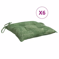 Cuscini per Sedia 6 pz Motivo a Foglie 50x50x7 cm Tessutocod mxl 70442 - Vista aggiuntiva 2