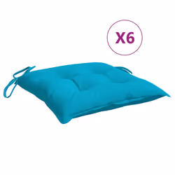 Cuscini per Sedia 6 pz Turchese 50x50x7 cm Tessuto Oxfordcod mxl 95660 - Vista aggiuntiva 2