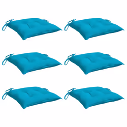 Cuscini per Sedia 6 pz Turchese 50x50x7 cm Tessuto Oxfordcod mxl 95660 - Vista aggiuntiva 3