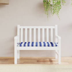 Cuscino per Panca, Comodo Cuscino per sgabello Bianco e Blu 100x50x7 cm in Tessuto Oxford Vidaxl 1858