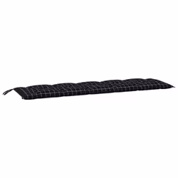 Cuscino per Panca a Quadri Neri 180x50x7 cm in Tessuto Oxfordcod mxl 119583 - Vista aggiuntiva 2