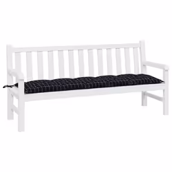 Cuscino per Panca a Quadri Neri 180x50x7 cm in Tessuto Oxfordcod mxl 119583 - Vista aggiuntiva 3