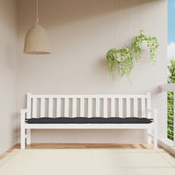 vidaXL Cuscino per Panca Nero 200x50x7 cm in Tessuto Oxford