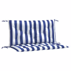 Cuscini Panca Giardino 2pz Righe Bianche Blu 100x50x7cm Tessutocod mxl 94320 - Vista aggiuntiva 2