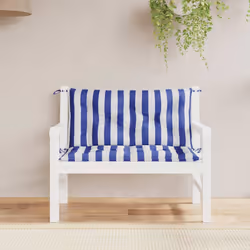Cuscini Panca Giardino 2pz Righe Bianche Blu 100x50x7cm Tessutocod mxl 94320 - Vista aggiuntiva 3