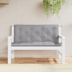 Cuscini Panca da Giardino 2pz Grigi 120x50x7 cm Tessuto Oxford - Vidaxl