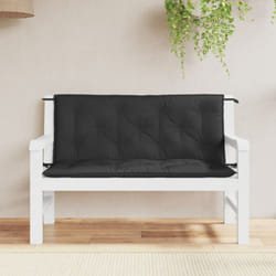 Cuscini per Panca 2 pz Neri 120x50x7 cm in Tessuto Oxford - Vidaxl