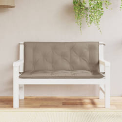 Cuscini per Panca 2 pz Tortora 120x50x7 cm in Tessuto Oxford Vidaxl 68873