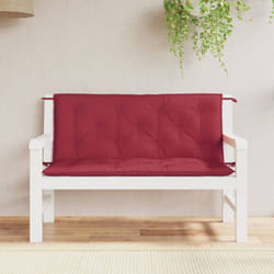 Cuscini per Panca 2 pz Rosso Vino 120x50x7 cm in Tessuto Oxford Vidaxl 38196