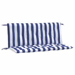 Cuscini Panca Giardino 2pz Righe Bianche Blu 120x50x7cm Tessutocod mxl 94306 - Vista aggiuntiva 2