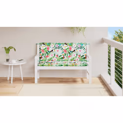 Cuscini Panca da Giardino 2pz Multicolore 120x50x7cm in Tessutocod mxl 94312 - Vista aggiuntiva 3