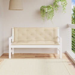Cuscini Panca da Giardino 2pz Beige 150x50x7 cm Tessuto Oxford - Vidaxl